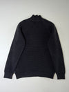 Vintage Armani Jeans AJ Ribbed Knit Asymmetric Zip Mock Neck Sweater (M)