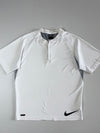 Nike Dri-Fit Quarter-Zip Athletic Tee – White  (L)