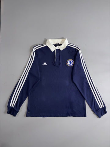 Adidas Chelsea FC Long Sleeve Rugby Polo (XL)