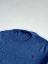 Polo Ralph Lauren Crewneck Knit Sweater – Heather Blue with Maroon Pony (XL)