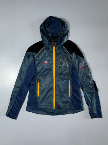 Black Yak Extreme Peak Colorblock Hooded Softshell Jacket – Navy/Grey/Black (XS/S)