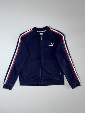 Puma Taped Logo Full Zip Track Jacket – Navy Blue, (S)