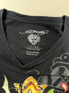 Ed Hardy Black Graphic Long-Sleeve T-Shirt (M)