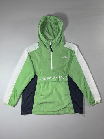 The North Face Green Colorblock Anorak Jacket – Half-Zip Hooded, (XL)
