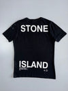 Stone Island Black Tee | Compass Logo Print (M)