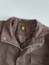 Carhartt Trumbull Quilted Lined Duck Canvas Work Jacket Dark Brown (XL)