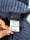 Tommy Hilfiger Women's Navy Chunky Cable Knit Sweater – Side Slits (M)