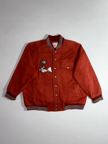 Nature Noah Patchwork Quilted Varsity Jacket  (XL)