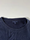 Tommy Hilfiger Women's Navy Chunky Cable Knit Sweater – Side Slits (M)