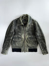 Hugo Boss Distressed Leather Bomber Jacket (M)