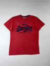 Superdry “Real Superdry” Graphic T-Shirt  Faded Red, Trade Mark JPN (L)