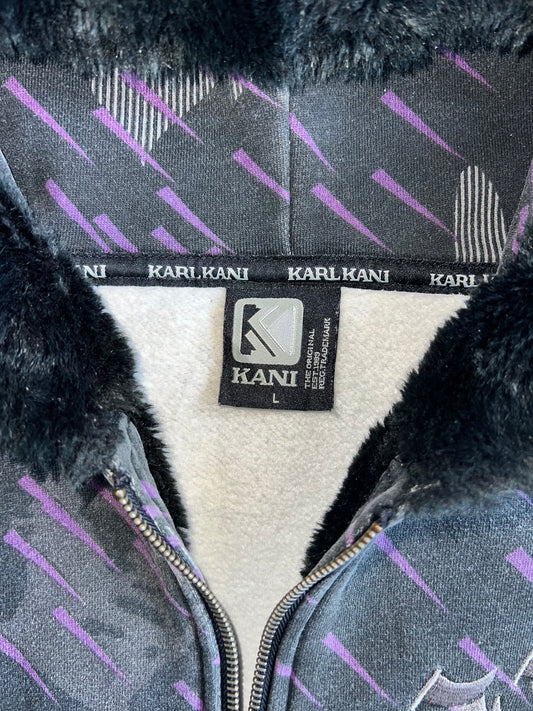 KARL KANI Faux Fur Lined Zip up  (L)