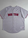 Majestic Boston Red Sox MLB Embroidered Baseball Jersey – Grey (3XL/4XL)