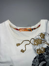 J950 Japanese Folding Fan & Peony Print Long Sleeve Tee (L)