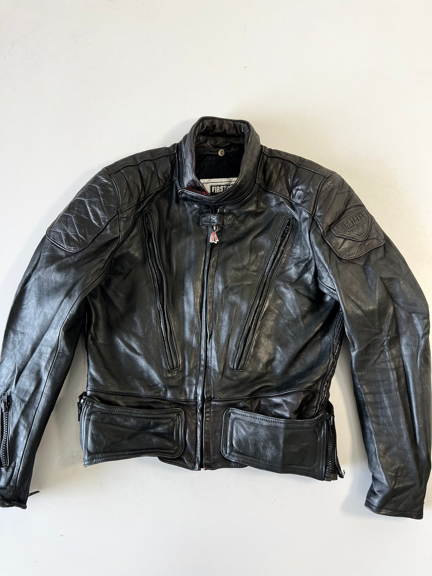 ZFirst Gear By Hein Gericle Original Pure Heavy Original Leather Riding Jacket (Ultra Rare) Padded (M)