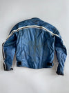 Triumph Motorcycles Retro Café Racer Stripe Moto Leather Jacket (Paded)(M)