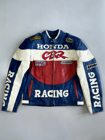 Honda CBR HRC Leather Racing Jacket  Alpinestars Michelin Patches (M)