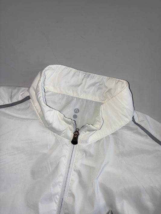 Allforyou White Lightweight Zip-Up Windbreaker Jacket (L)