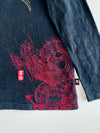 Big Train Premium Phoenix Dragon Embroidered Full Sleeve T-shirt (L)