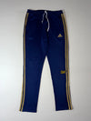 Adidas Navy & Gold 3 Stripe Track Pants – D&K Patch – (W:31) (L:43)