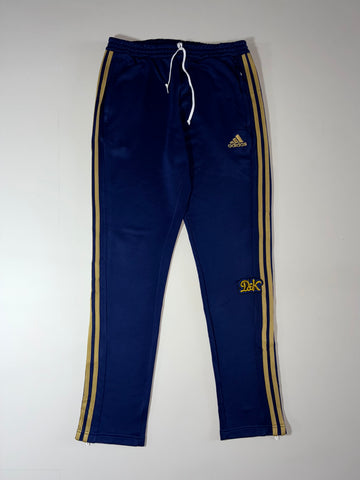 Adidas Navy & Gold 3 Stripe Track Pants – D&K Patch – (W:31) (L:43)