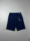 Majestic MLB Cooperstown Navy Pinstripe Denim Shorts (W:34) (L:25)