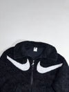 Nike Swoosh Sherpa Fleece Full-Zip Jacket – Black/White Double Swoosh Women’s(XL)