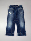 Y2K GAS Distressed Wide Leg Jeans – Dark Wash (W:32) (L:38)