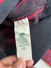 Roots Canada Red Black Buffalo Check Henley Sweatshirt – (M)