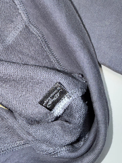 !      Ed Hardy 'Skull & Pistons' Rhinestone Zip-Up Jacket - Slate Grey (U.RARE) (M/L)