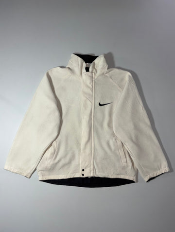 Vintage Nike Reversible Two-Tone Swoosh Jacket Black/Cream (2XL)