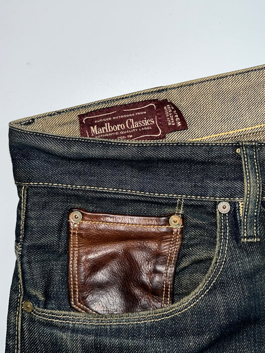 ! ! ! ! ! ! Marlboro Classics denim (real vintage) (VERY RARE) Y2K Straight Jeans L- 41 W-36