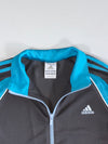 Adidas 3-Stripe Full Zip Track Jacket – Charcoal/Turquoise (S)