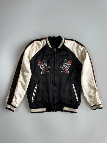 Topman Reversible Eagle Embroidered Sukajan Bomber Jacket (M)