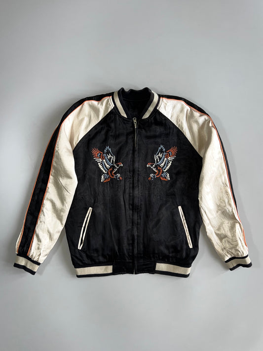 Topman Reversible Eagle Embroidered Sukajan Bomber Jacket (M)