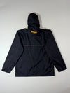 Vintage Adidas Black Hooded Football Rain Jacket (2XL/3XL)
