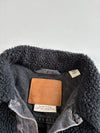 Levi’s Premium Black Sherpa Grey Denim Trucker Jacket(L)