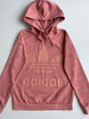 Adidas Originals Pink Trefoil Monogram Hoodie | Size (S)