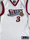 Vintage Reebok NBA Philadelphia 76ers Allen Iverson #3 Jersey – White (L)