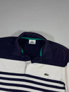 Lacoste Colorblock Navy & White Striped Polo (L)