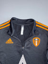 Adidas x Leeds United FC Black & Orange Quarter-Zip Training Top — Aeroready | Astonish Sponsor Jaket (M)