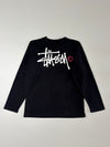 Stussy Basic Logo Long Sleeve Tee – Black, (S)