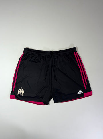 Adidas Olympique de Marseille Football Shorts – Black/Pink (W:38) (L:19)