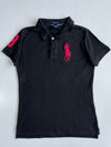 Ralph Lauren “The Skinny Polo” – Black with Red Big Pony (Xs)