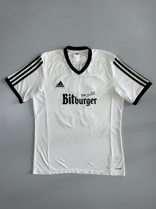 Adidas Climalite Bitburger Sponsor Football Jersey – White (L/XL)