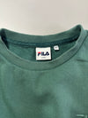 FILA Forest Green Crewneck Sweatshirt – Tonal Embroidered Logo (L)