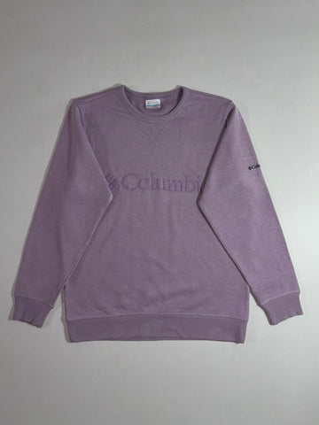 Columbia Tonal Embossed Logo Crewneck – Dusty Purple (M)