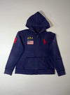 Polo Ralph Lauren | Navy USA Flag Big Pony Zip Hoodie | (L)