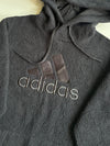 Adidas Black Sherpa Fleece Tonal Logo Hoodie(S)