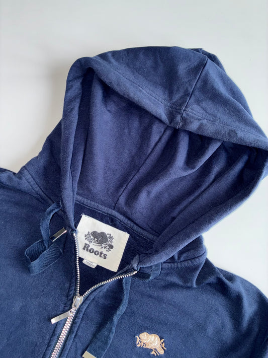 Roots Canada Zip-Up Hoodie - Navy (L)